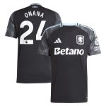 Aston Villa aston villa adidas away shirt 2025-26 with onana 24 printing Kits - Official Football Shirts & Training Gear