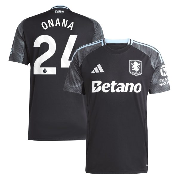 Aston Villa aston villa adidas away shirt 2025-26 with onana 24 printing Kits - Official Football Shirts & Training Gear