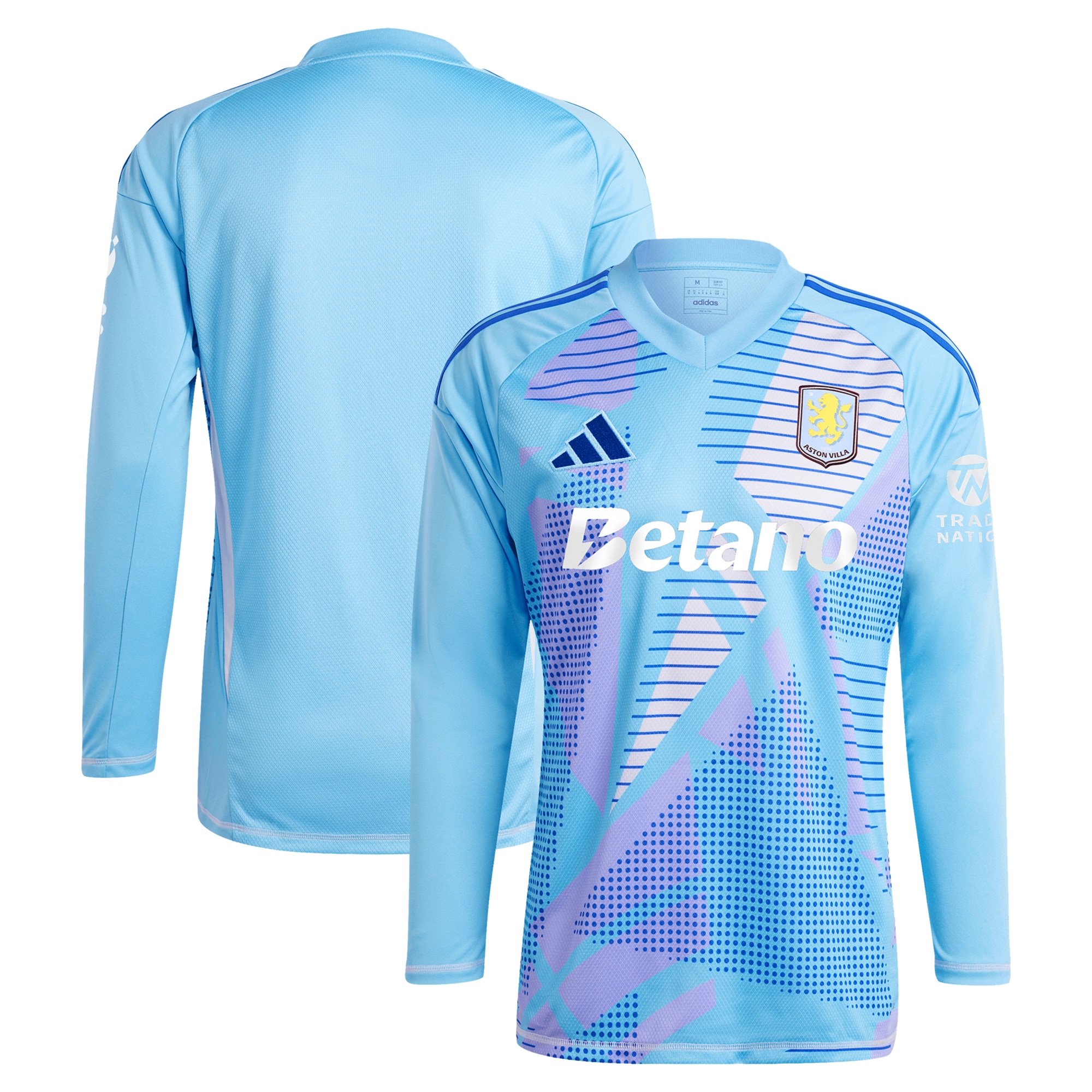 Aston Villa aston villa adidas goalkeeper shirt 2024-25 – long sleeve – 201964005 with custom printing Kits - Official Football Shirts & Training Gear