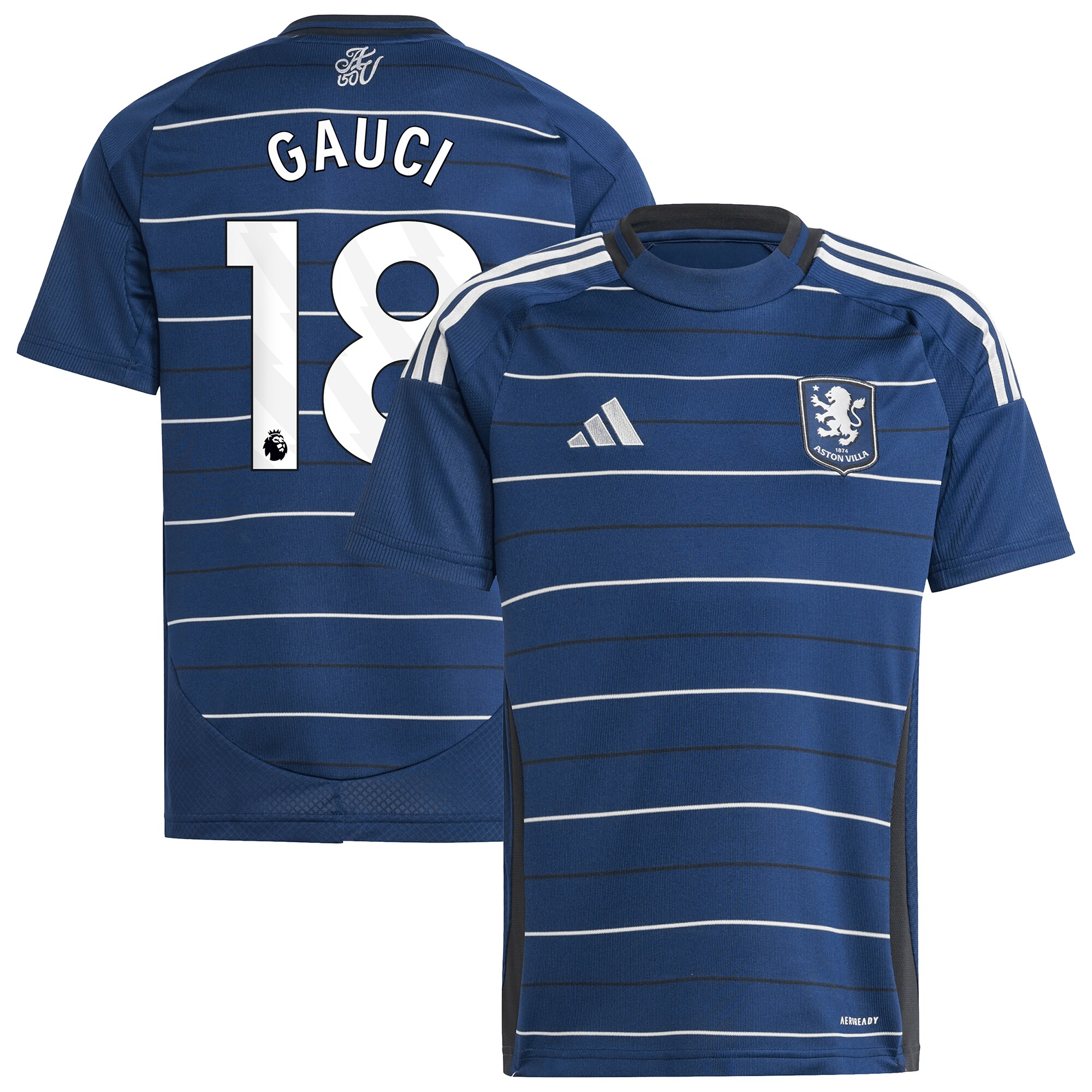 Aston Villa aston villa adidas goalkeeper shirt 2024-25 – long sleeve – kids with gauci 18 printing – 202030990 Kits - Official Football Shirts & Training Gear