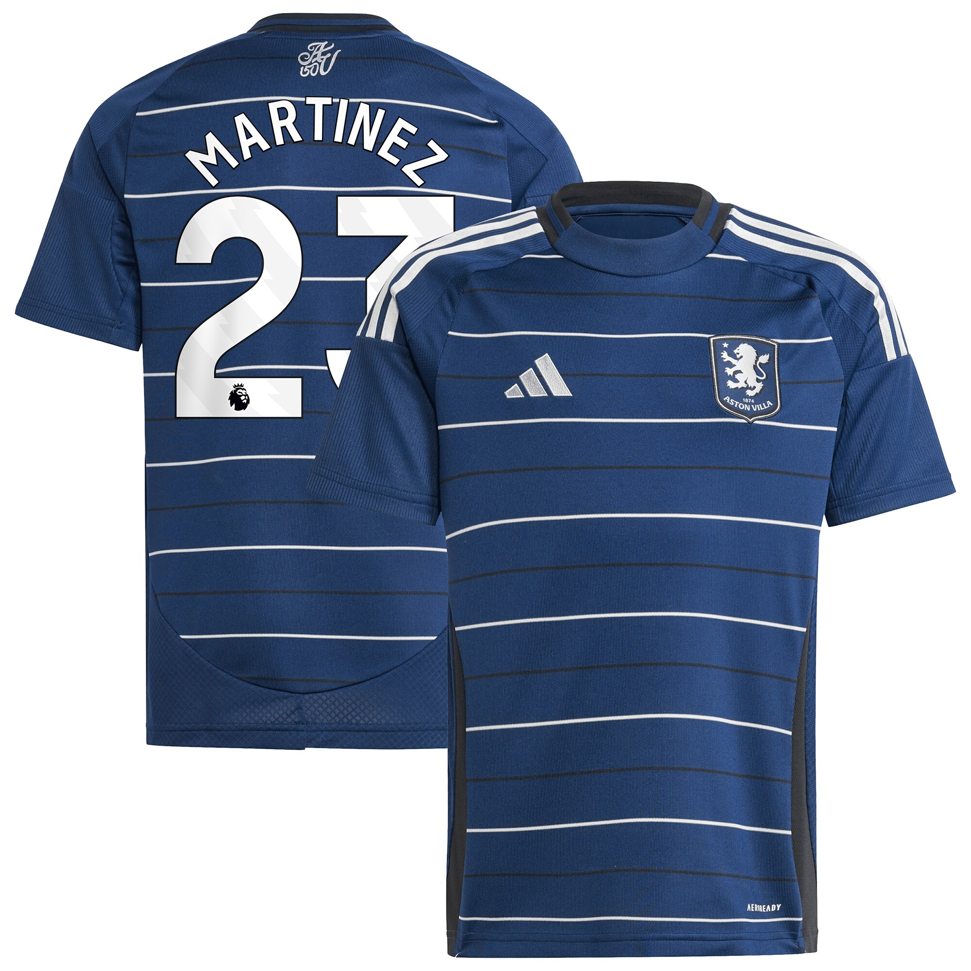 Aston Villa aston villa adidas goalkeeper shirt 2024-25 – long sleeve – kids with martinez 23 printing – 202030988 Kits - Official Football Shirts & Training Gear