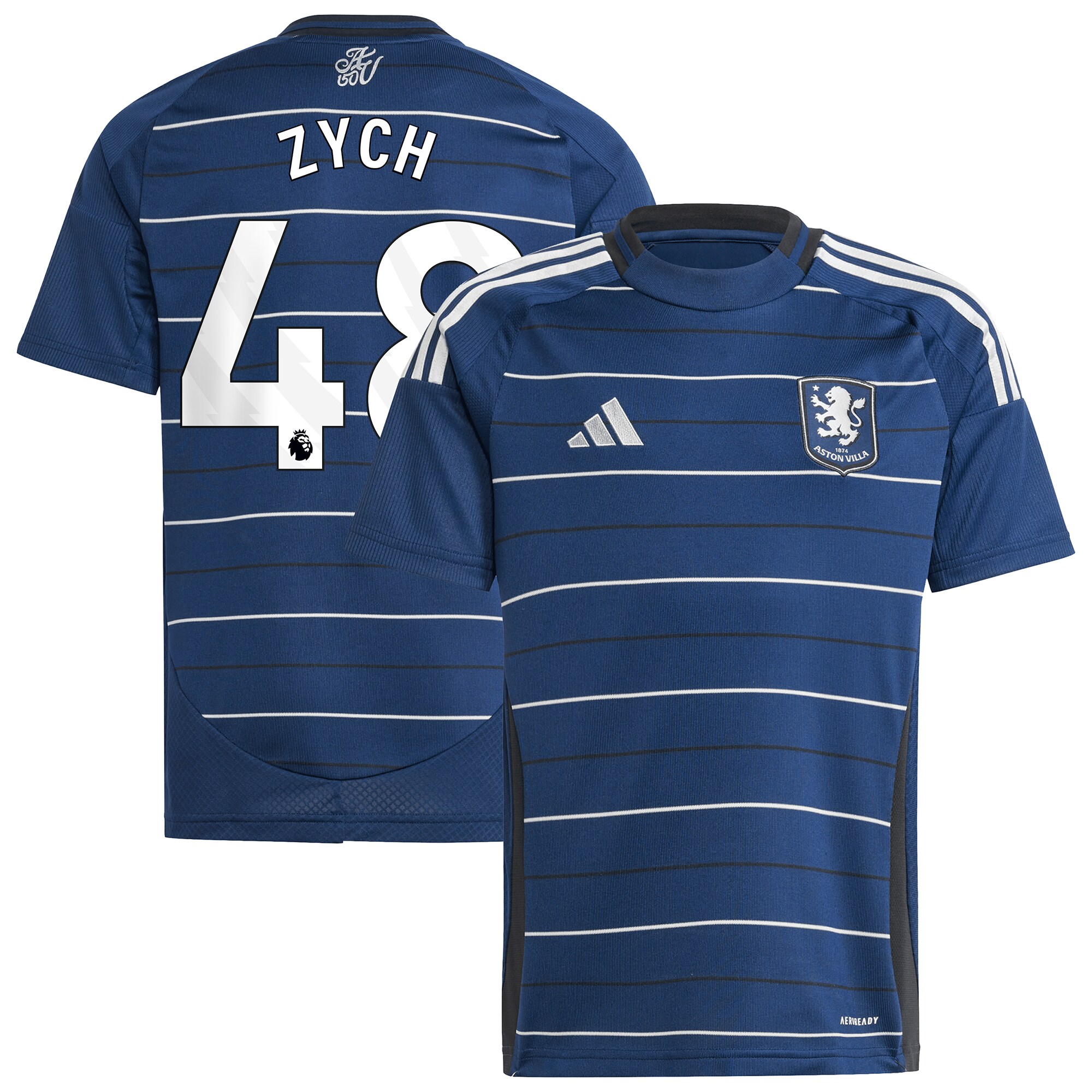Aston Villa aston villa adidas goalkeeper shirt 2024-25 – long sleeve – kids with zych 48 printing – 202153095 Kits - Official Football Shirts & Training Gear