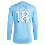 Aston Villa aston villa adidas goalkeeper shirt 2024-25 – long sleeve with gauci 18 printing – 202030982 Kits - Official Football Shirts & Training Gear