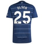 Aston Villa aston villa adidas goalkeeper shirt 2024-25 – long sleeve with olsen 25 printing – 202030975 Kits - Official Football Shirts & Training Gear