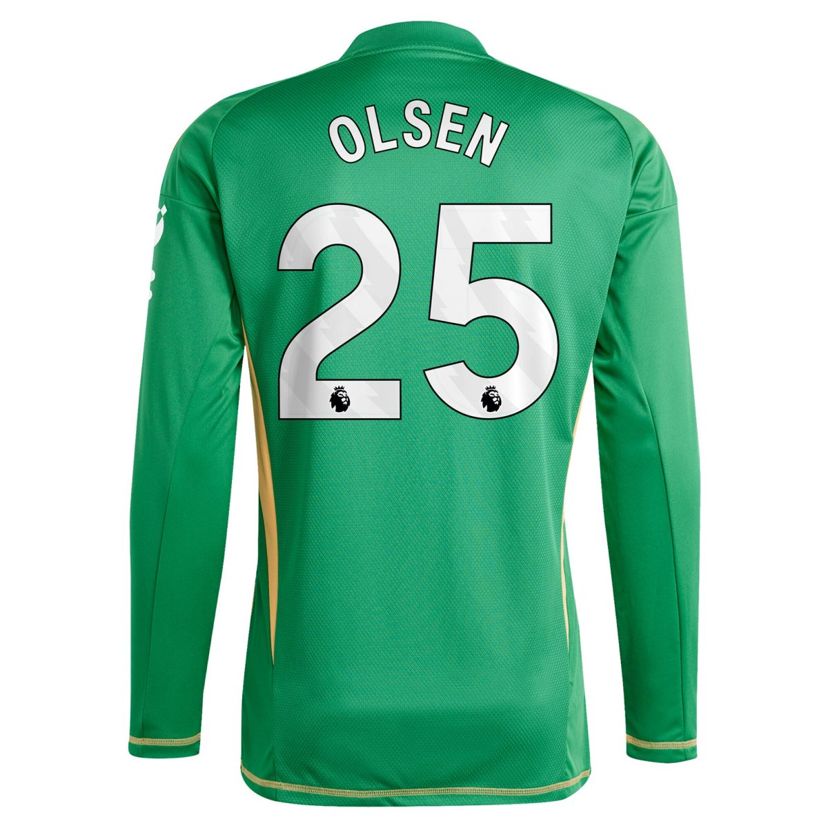 Aston Villa aston villa adidas goalkeeper shirt 2024-25 – long sleeve with olsen 25 printing Kits - Official Football Shirts & Training Gear