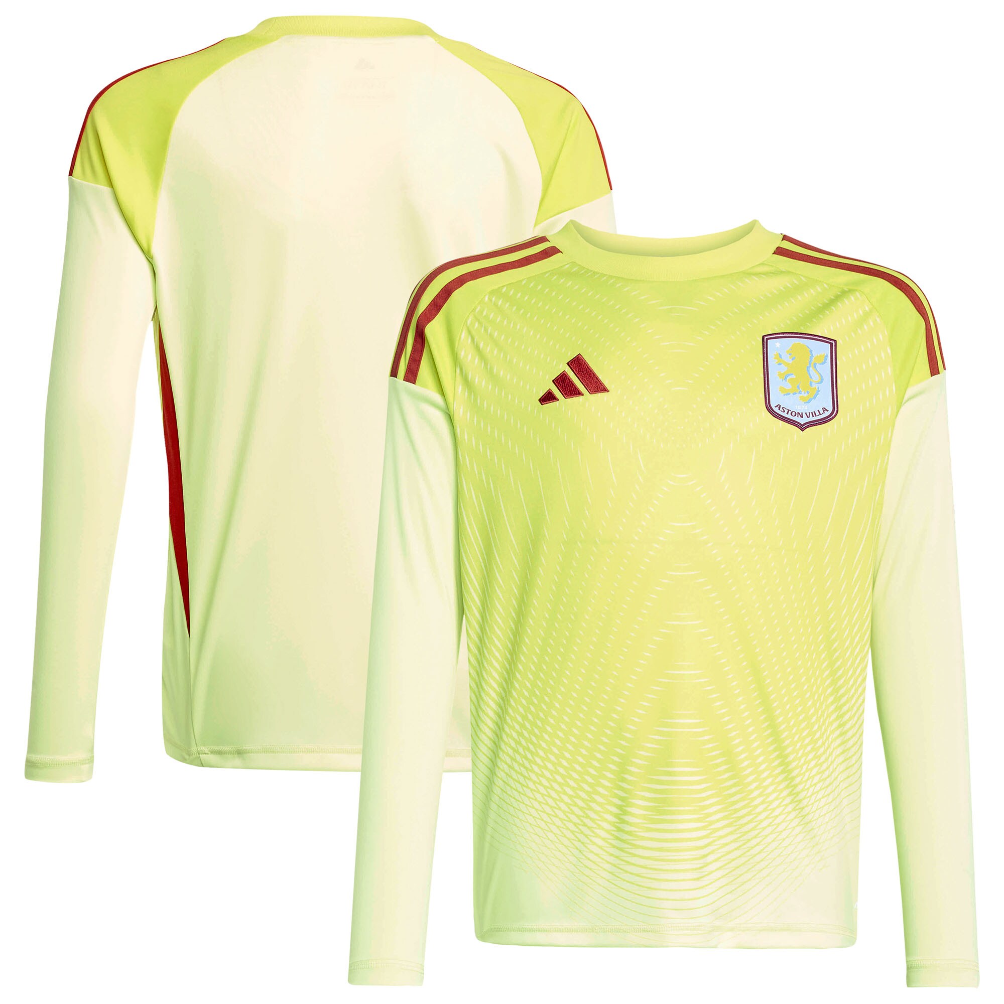Aston Villa aston villa adidas goalkeeper shirt 2025-26 – long sleeve – kids with custom printing Kits - Official Football Shirts & Training Gear