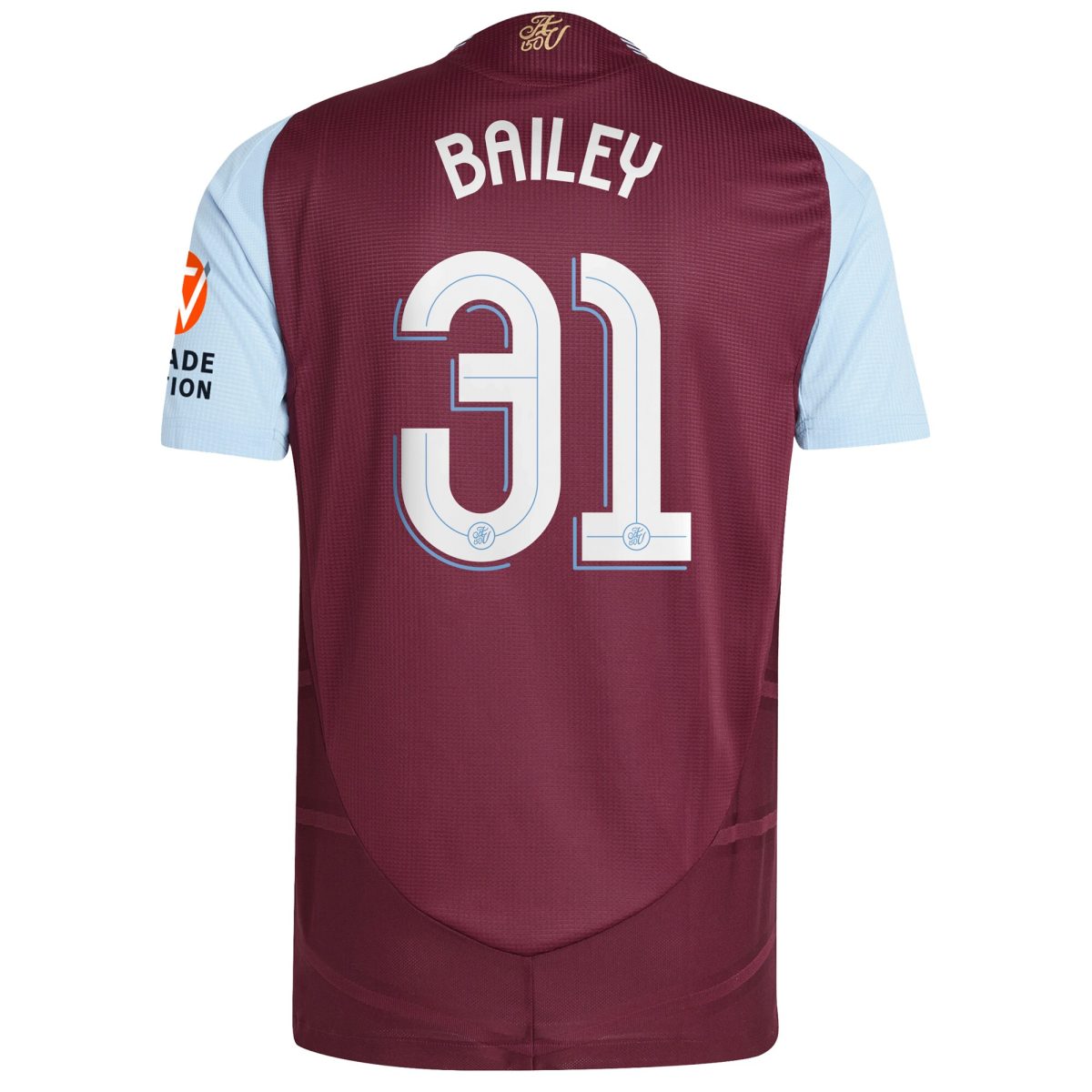 Aston Villa aston villa adidas home authentic shirt 2024-25 with bailey 31 cup printing Kits - Official Football Shirts & Training Gear