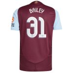 Aston Villa aston villa adidas home authentic shirt 2024-25 with bailey 31 cup printing Kits - Official Football Shirts & Training Gear