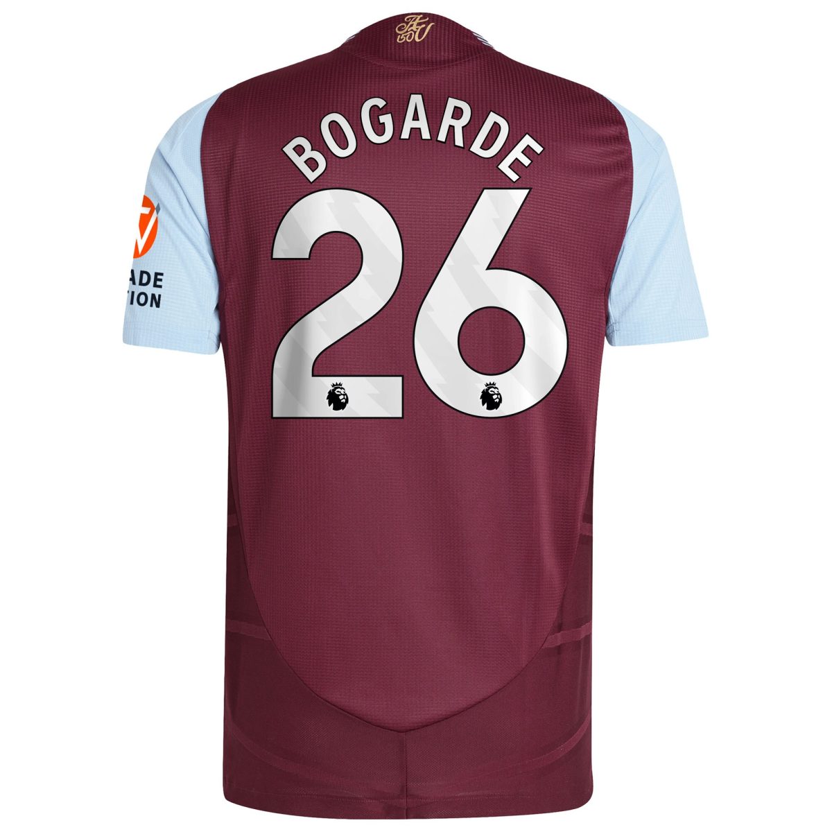 Aston Villa aston villa adidas home authentic shirt 2024-25 with bogarde 26 printing Kits - Official Football Shirts & Training Gear