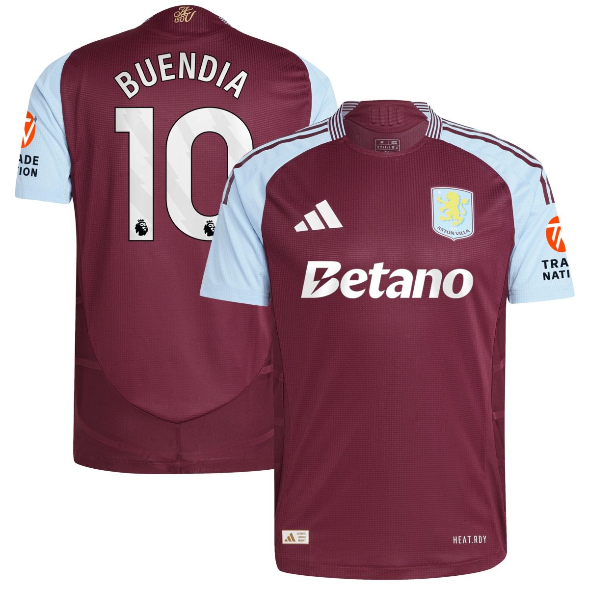 Aston Villa aston villa adidas home authentic shirt 2024-25 with buendia 10 printing Kits - Official Football Shirts & Training Gear