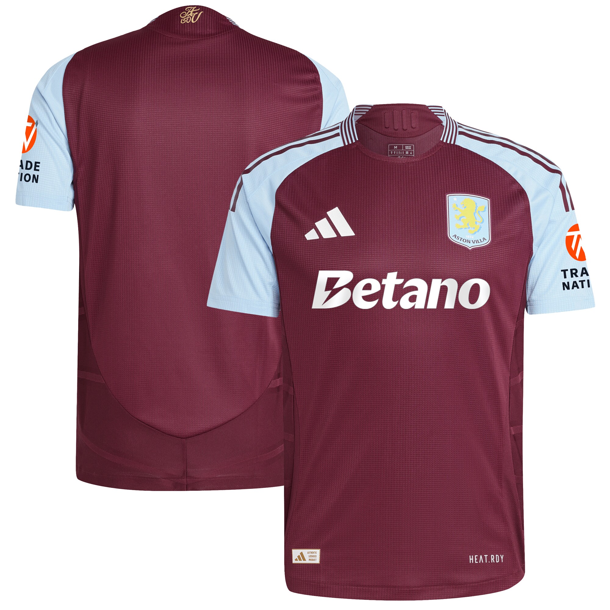 Aston Villa aston villa adidas home authentic shirt 2024-25 with custom printing Kits - Official Football Shirts & Training Gear