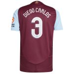 Aston Villa aston villa adidas home authentic shirt 2024-25 with diego carlos 3 cup printing Kits - Official Football Shirts & Training Gear