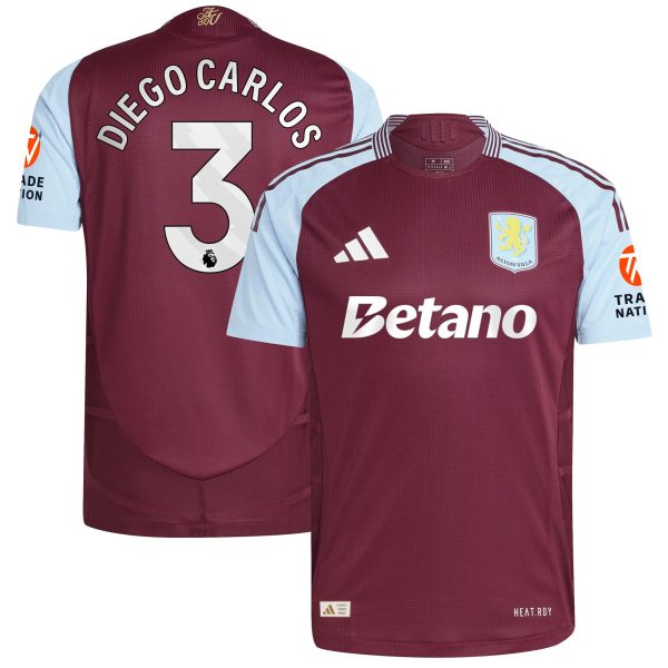 Aston Villa aston villa adidas home authentic shirt 2024-25 with diego carlos 3 printing Kits - Official Football Shirts & Training Gear