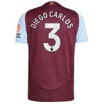 Aston Villa aston villa adidas home authentic shirt 2024-25 with diego carlos 3 printing Kits - Official Football Shirts & Training Gear