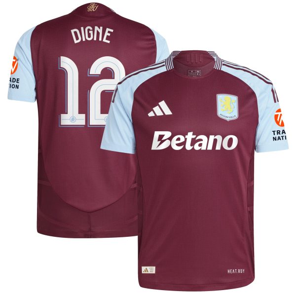 Aston Villa aston villa adidas home authentic shirt 2024-25 with digne 12 cup printing Kits - Official Football Shirts & Training Gear