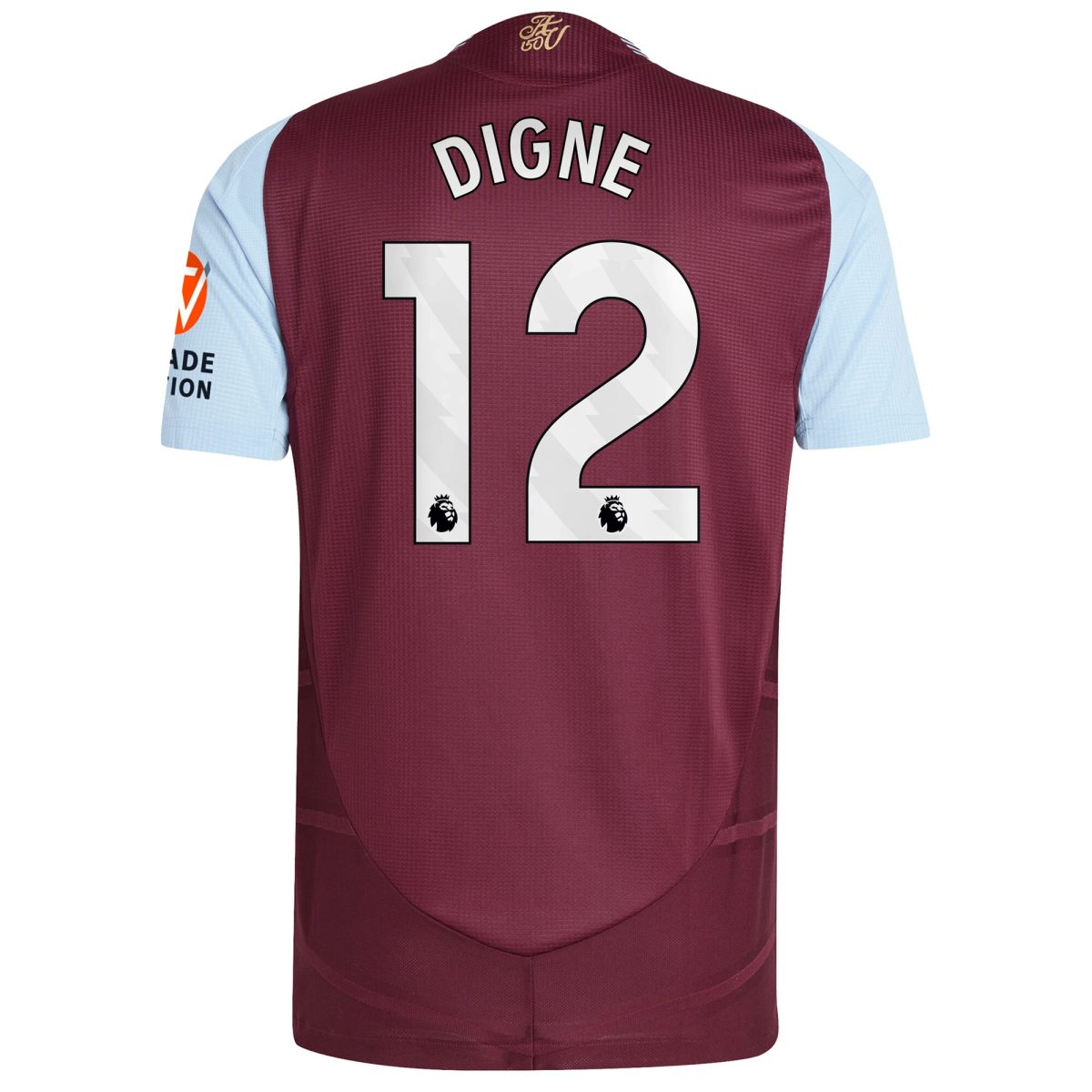 Aston Villa aston villa adidas home authentic shirt 2024-25 with digne 12 printing Kits - Official Football Shirts & Training Gear