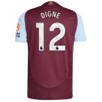 Aston Villa aston villa adidas home authentic shirt 2024-25 with digne 12 printing Kits - Official Football Shirts & Training Gear
