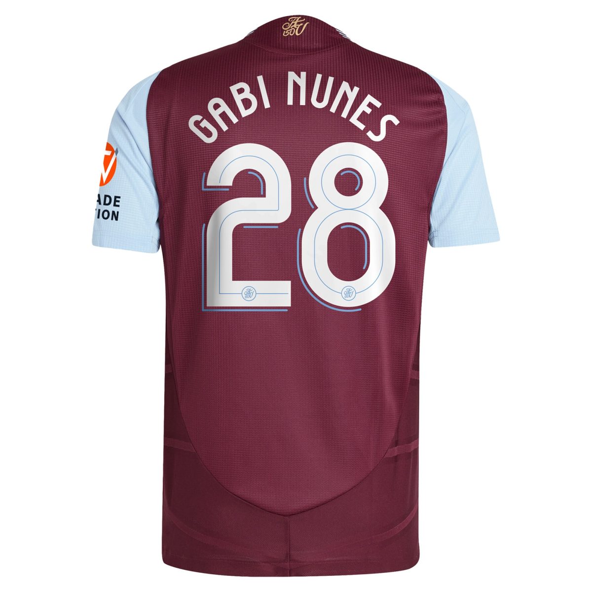 Aston Villa aston villa adidas home authentic shirt 2024-25 with gabi nunes 28 cup printing Kits - Official Football Shirts & Training Gear
