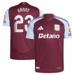 Aston Villa aston villa adidas home authentic shirt 2024-25 with grant 23 cup printing Kits - Official Football Shirts & Training Gear