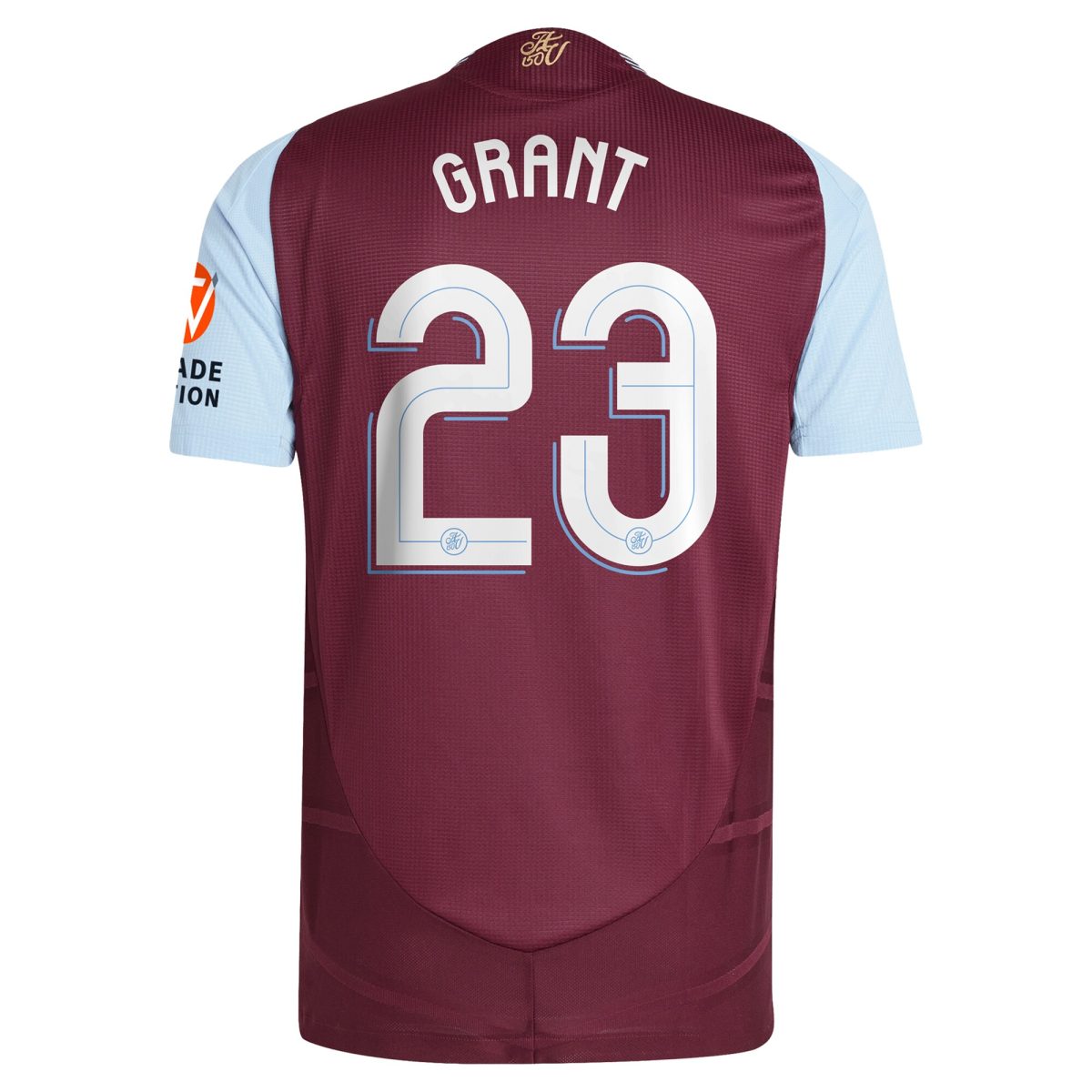 Aston Villa aston villa adidas home authentic shirt 2024-25 with grant 23 cup printing Kits - Official Football Shirts & Training Gear