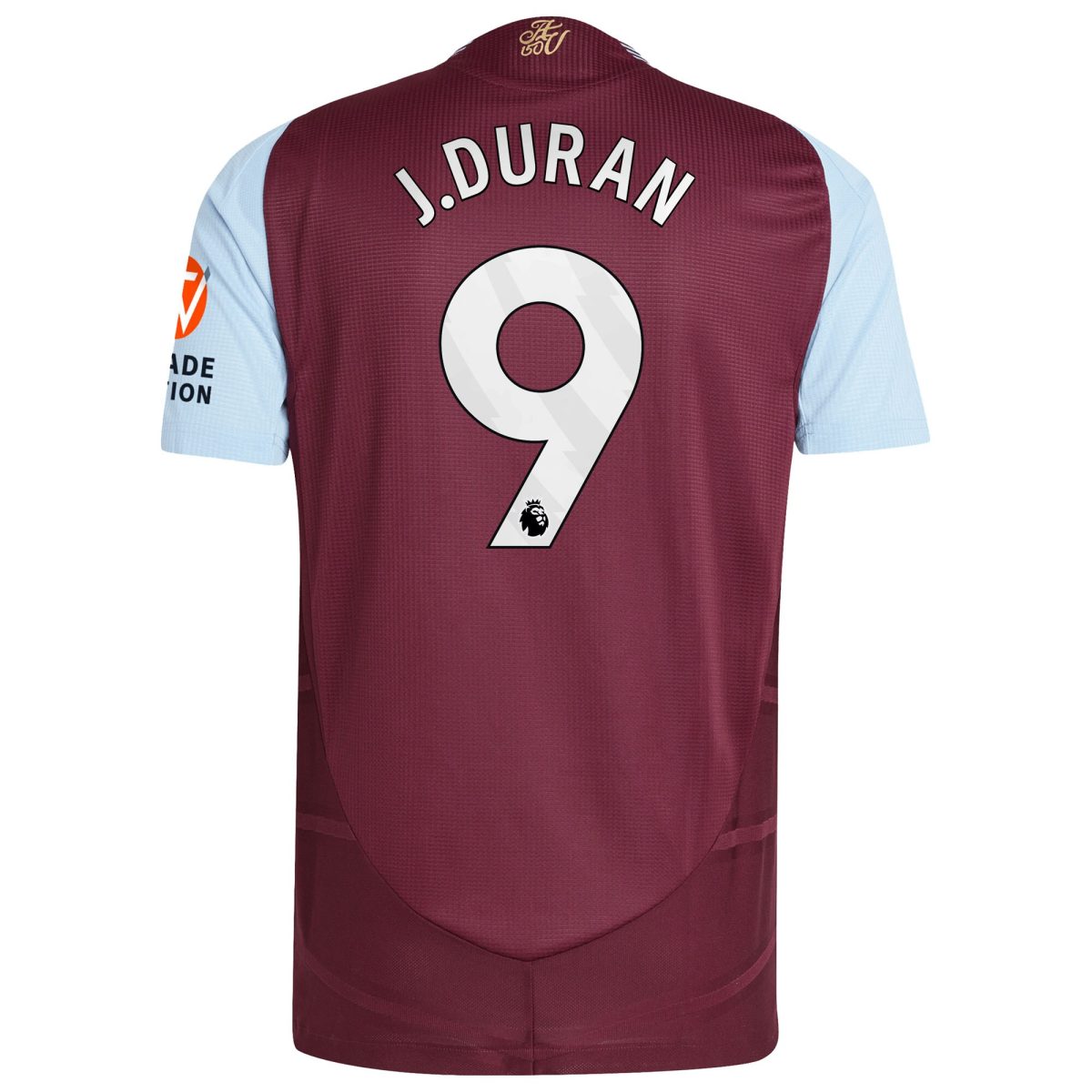 Aston Villa aston villa adidas home authentic shirt 2024-25 with j.duran 9 printing Kits - Official Football Shirts & Training Gear