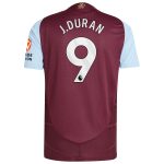 Aston Villa aston villa adidas home authentic shirt 2024-25 with j.duran 9 printing Kits - Official Football Shirts & Training Gear