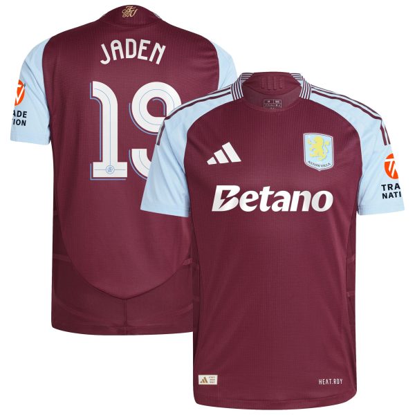 Aston Villa aston villa adidas home authentic shirt 2024-25 with jaden 19 cup printing Kits - Official Football Shirts & Training Gear