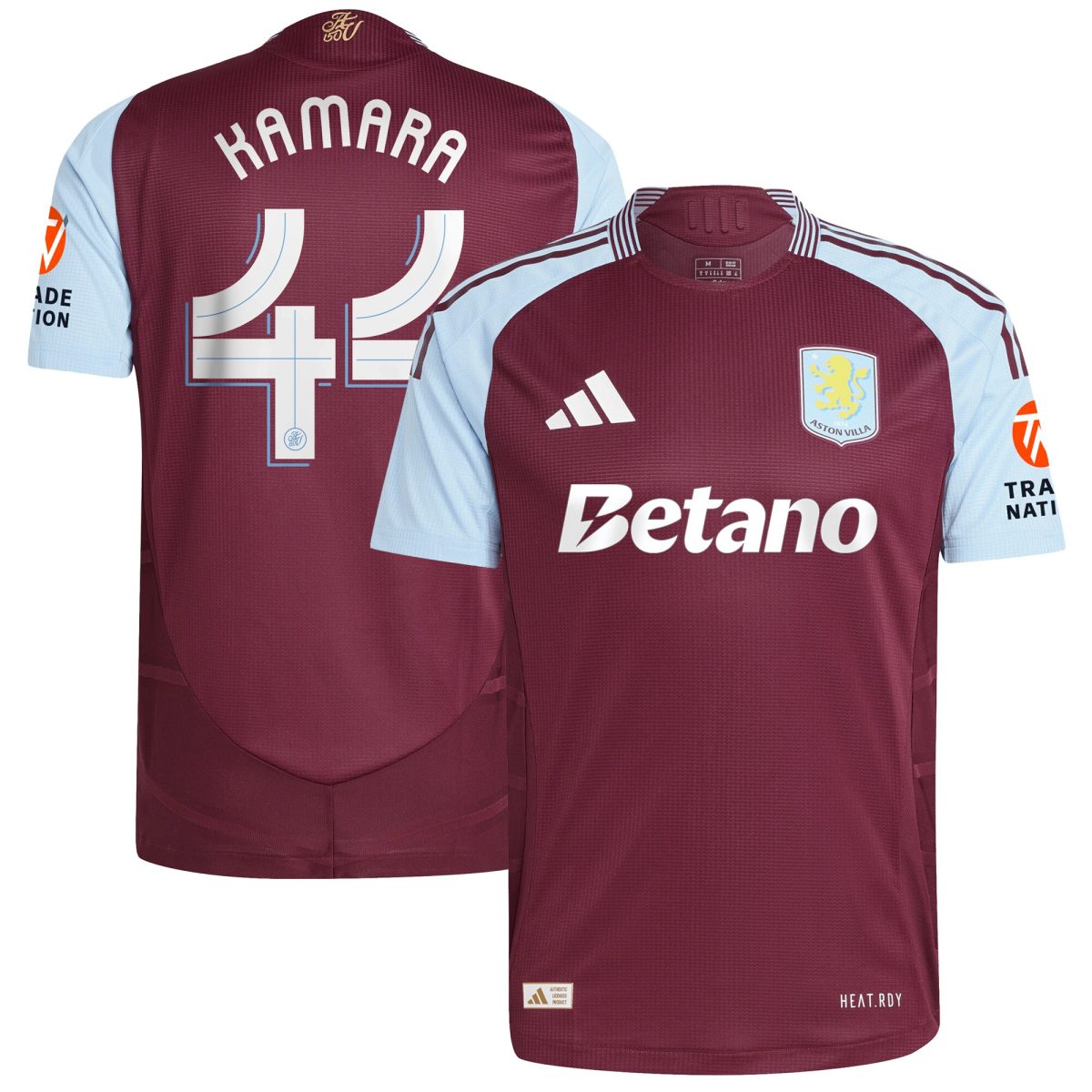 Aston Villa aston villa adidas home authentic shirt 2024-25 with kamara 44 cup printing Kits - Official Football Shirts & Training Gear