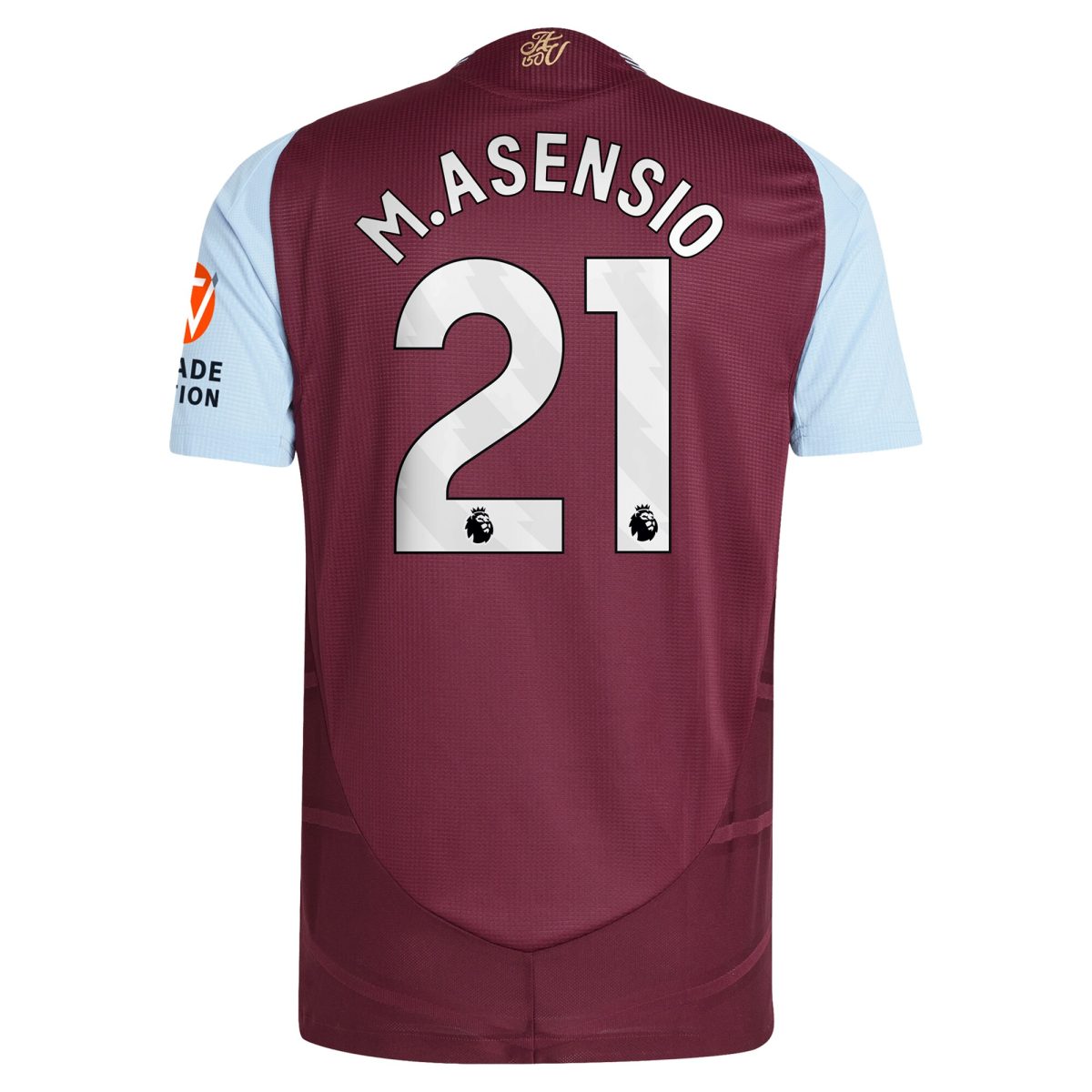 Aston Villa aston villa adidas home authentic shirt 2024-25 with m.asensio 21 printing Kits - Official Football Shirts & Training Gear