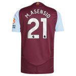 Aston Villa aston villa adidas home authentic shirt 2024-25 with m.asensio 21 printing Kits - Official Football Shirts & Training Gear