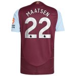 Aston Villa aston villa adidas home authentic shirt 2024-25 with maatsen 22 printing Kits - Official Football Shirts & Training Gear