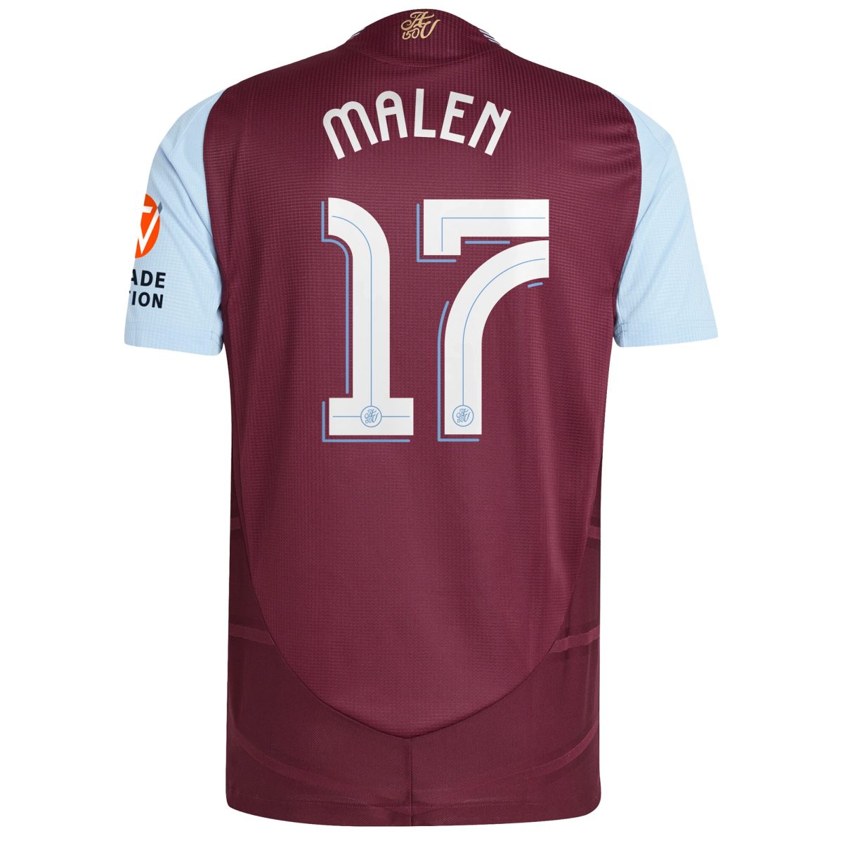 Aston Villa aston villa adidas home authentic shirt 2024-25 with malen 17 cup printing Kits - Official Football Shirts & Training Gear