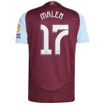 Aston Villa aston villa adidas home authentic shirt 2024-25 with malen 17 cup printing Kits - Official Football Shirts & Training Gear