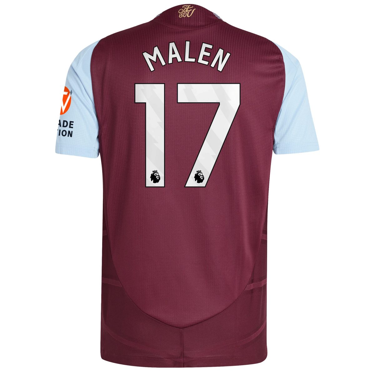 Aston Villa aston villa adidas home authentic shirt 2024-25 with malen 17 printing Kits - Official Football Shirts & Training Gear