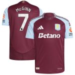 Aston Villa aston villa adidas home authentic shirt 2024-25 with mcginn 7 printing Kits - Official Football Shirts & Training Gear