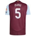 Aston Villa aston villa adidas home authentic shirt 2024-25 with mings 5 cup printing Kits - Official Football Shirts & Training Gear