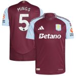 Aston Villa aston villa adidas home authentic shirt 2024-25 with mings 5 printing Kits - Official Football Shirts & Training Gear