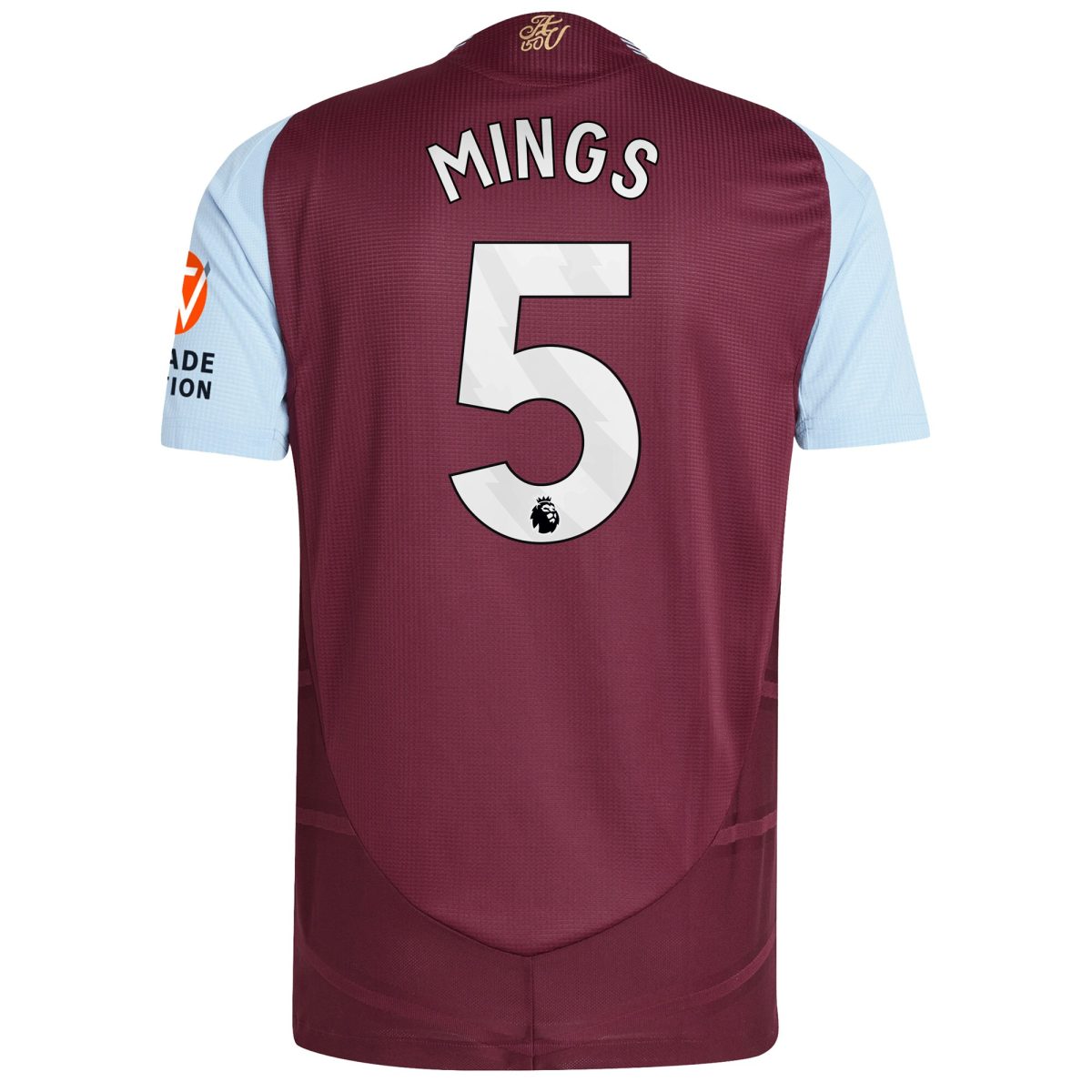 Aston Villa aston villa adidas home authentic shirt 2024-25 with mings 5 printing Kits - Official Football Shirts & Training Gear