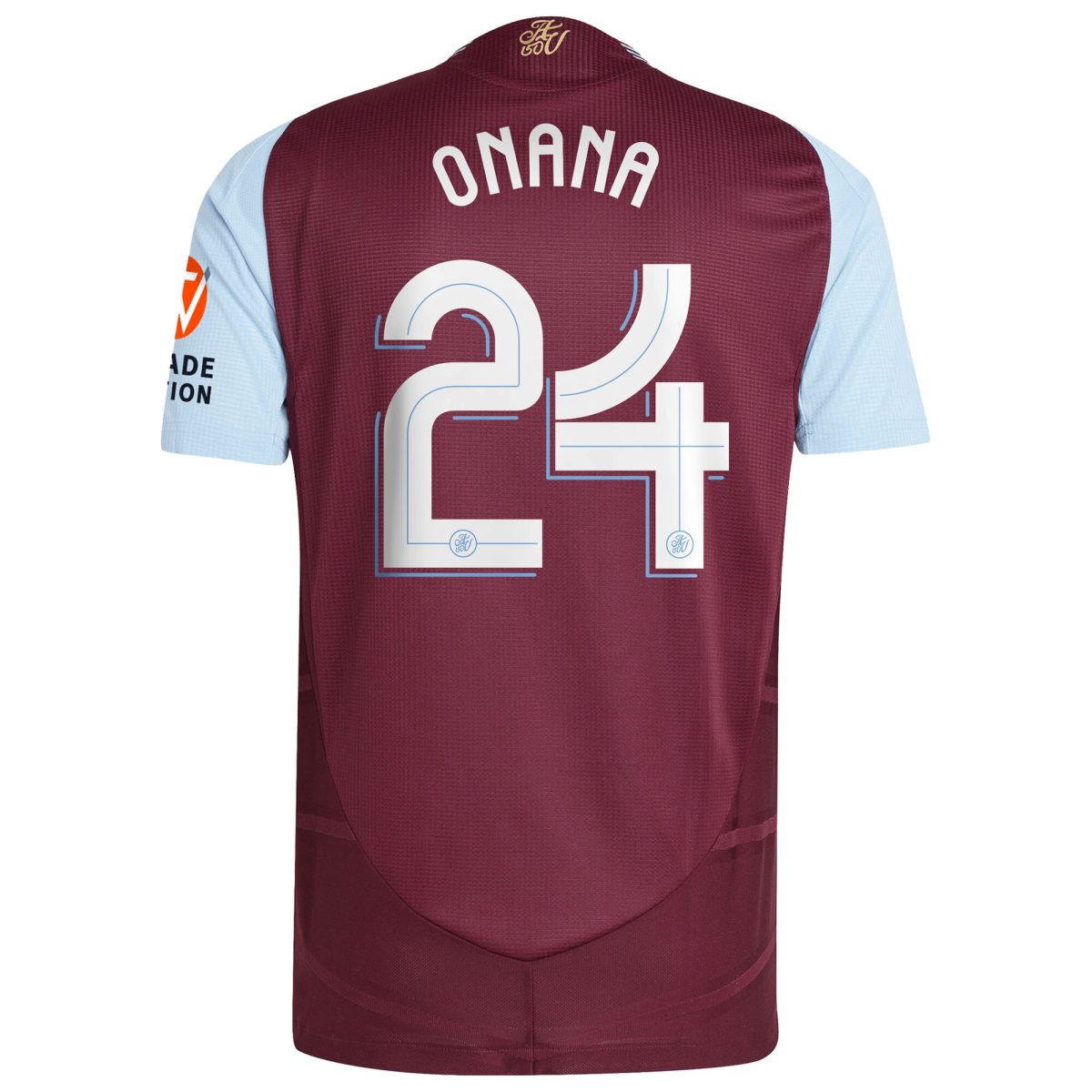 Aston Villa aston villa adidas home authentic shirt 2024-25 with onana 24 cup printing Kits - Official Football Shirts & Training Gear