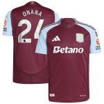 Aston Villa aston villa adidas home authentic shirt 2024-25 with onana 24 printing Kits - Official Football Shirts & Training Gear