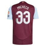 Aston Villa aston villa adidas home authentic shirt 2024-25 with pacheco 33 cup printing Kits - Official Football Shirts & Training Gear