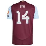 Aston Villa aston villa adidas home authentic shirt 2024-25 with pau 14 cup printing Kits - Official Football Shirts & Training Gear