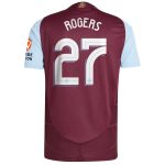 Aston Villa aston villa adidas home authentic shirt 2024-25 with rogers 27 cup printing Kits - Official Football Shirts & Training Gear