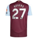 Aston Villa aston villa adidas home authentic shirt 2024-25 with rogers 27 printing Kits - Official Football Shirts & Training Gear