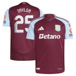 Aston Villa aston villa adidas home authentic shirt 2024-25 with taylor 25 cup printing Kits - Official Football Shirts & Training Gear