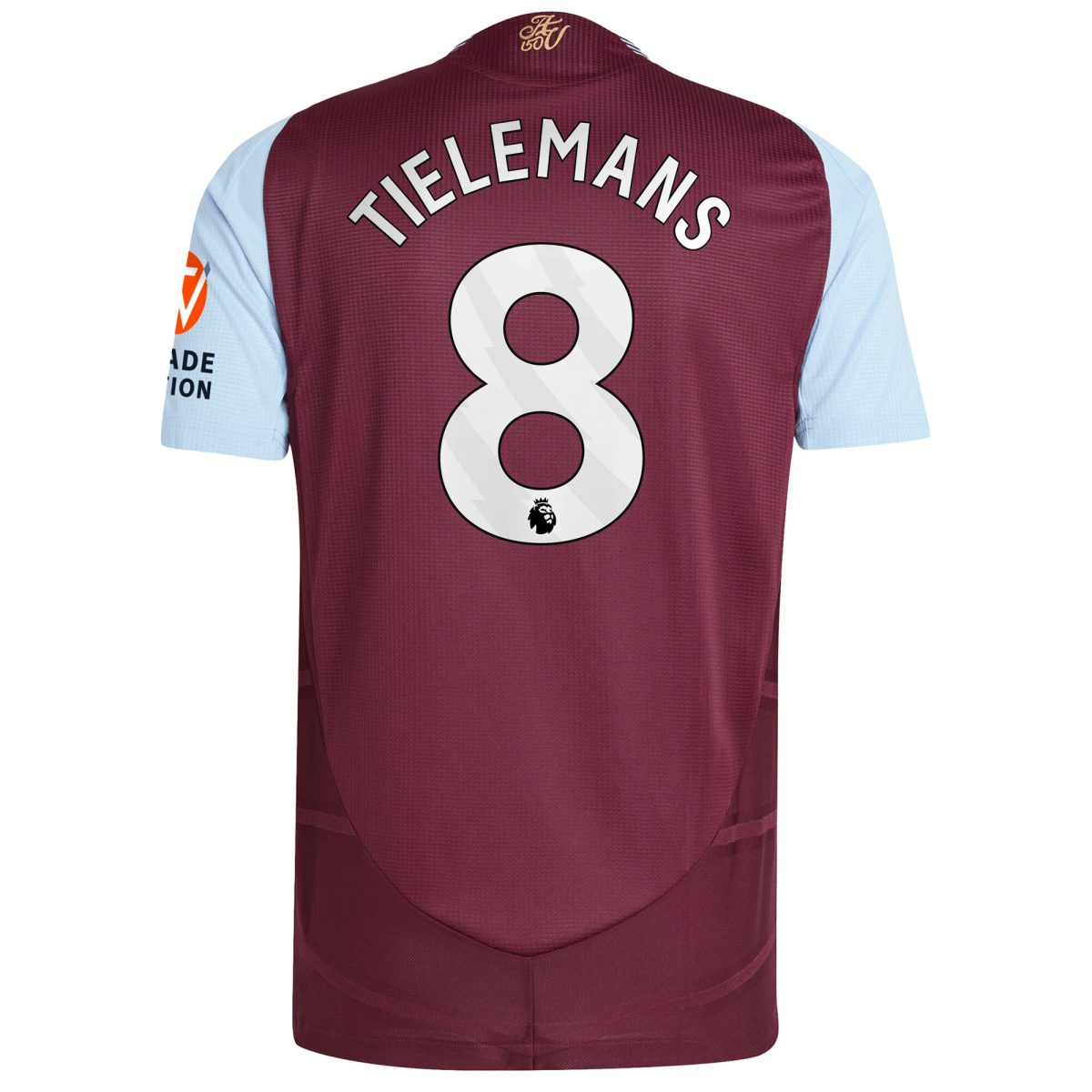 Aston Villa aston villa adidas home authentic shirt 2024-25 with tielemans 8 printing Kits - Official Football Shirts & Training Gear