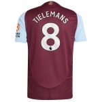 Aston Villa aston villa adidas home authentic shirt 2024-25 with tielemans 8 printing Kits - Official Football Shirts & Training Gear