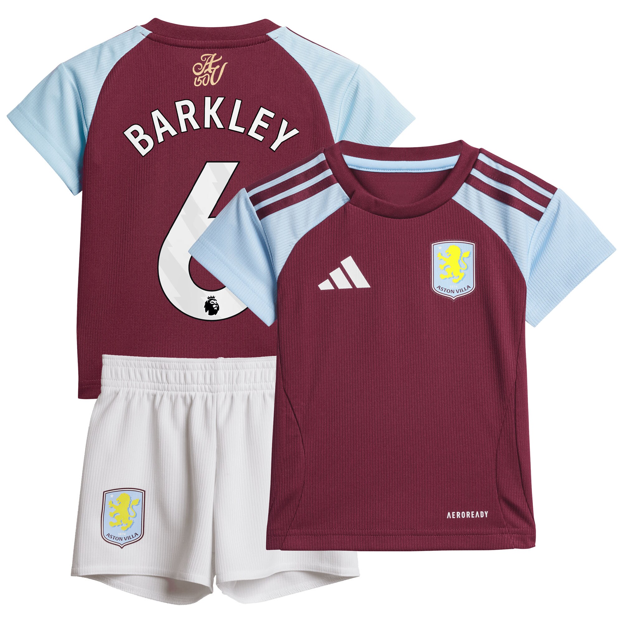 Aston Villa aston villa adidas home baby kit 2024-25 with barkley 6 printing Kits - Official Football Shirts & Training Gear