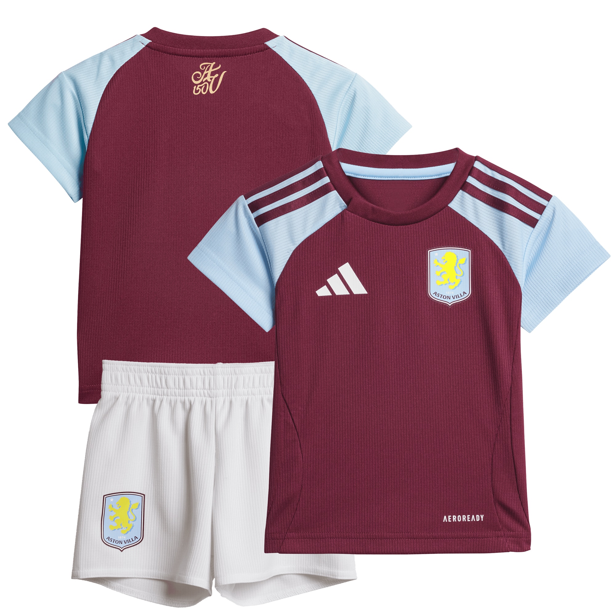 Aston Villa aston villa adidas home baby kit 2024-25 with custom printing Kits - Official Football Shirts & Training Gear
