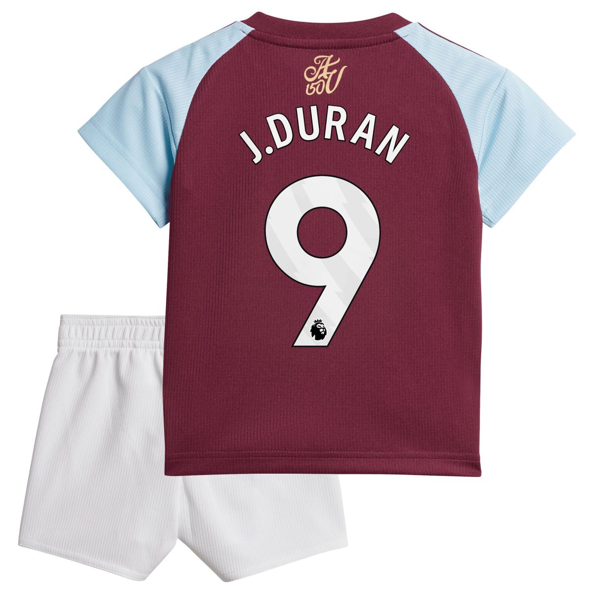 Aston Villa aston villa adidas home baby kit 2024-25 with j.duran 9 printing Kits - Official Football Shirts & Training Gear